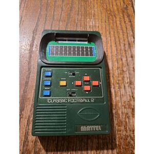 Vintage 2002 Mattel Classic Football 2 Handheld Electronic Game Tested Works
